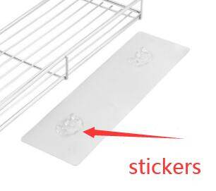 Non-marking stickers bathroom shelf - Mubimart