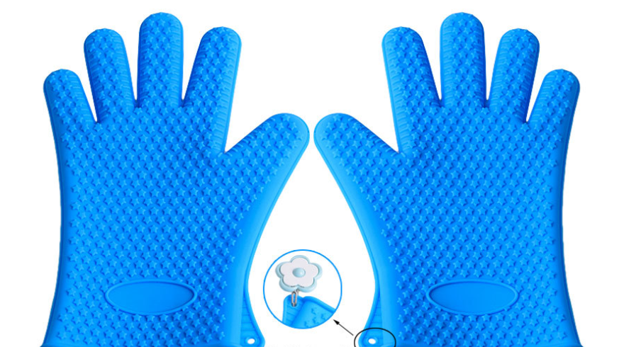 Non-slip silicone gloves microwave oven gloves tools microwave oven insulation gloves - Mubimart -  