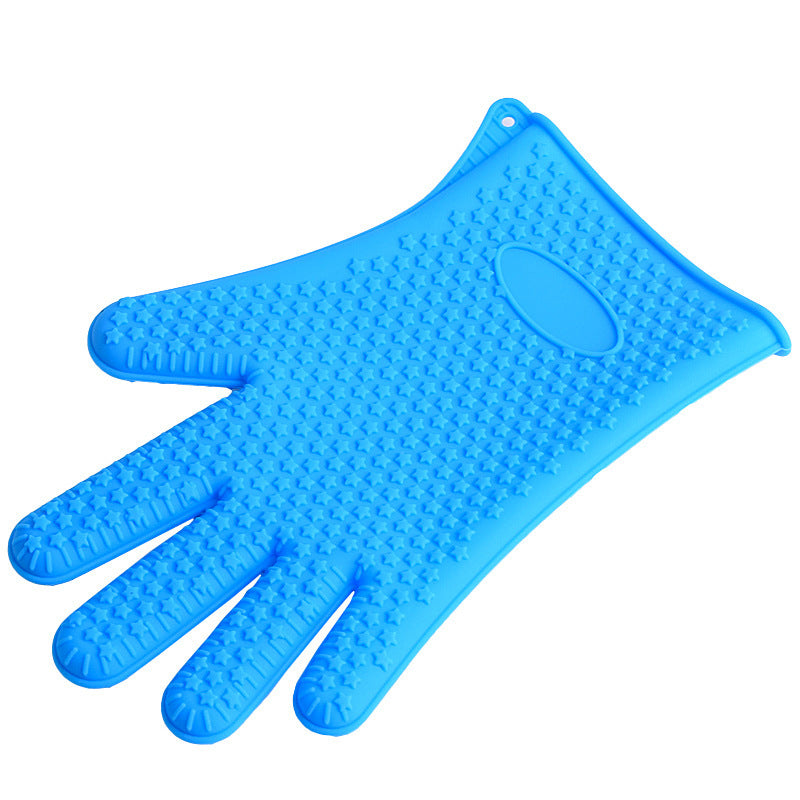 Non-slip silicone gloves microwave oven gloves tools microwave oven insulation gloves - Mubimart -  