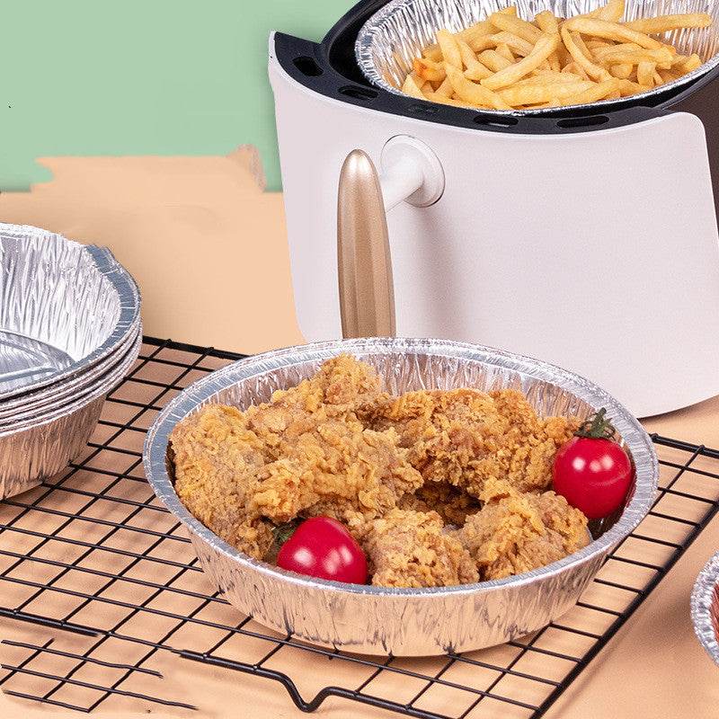 Non-stick Aluminum Foil Liners Air Fryer Disposable Paper Liner Oil-proof Steaming Basket Kitchen Tool BBQ Drip Pan Tray - Mubimart