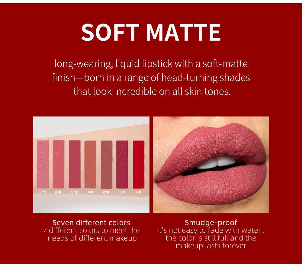 Non-stick Matte Lip Gloss Gift Box - Mubimart