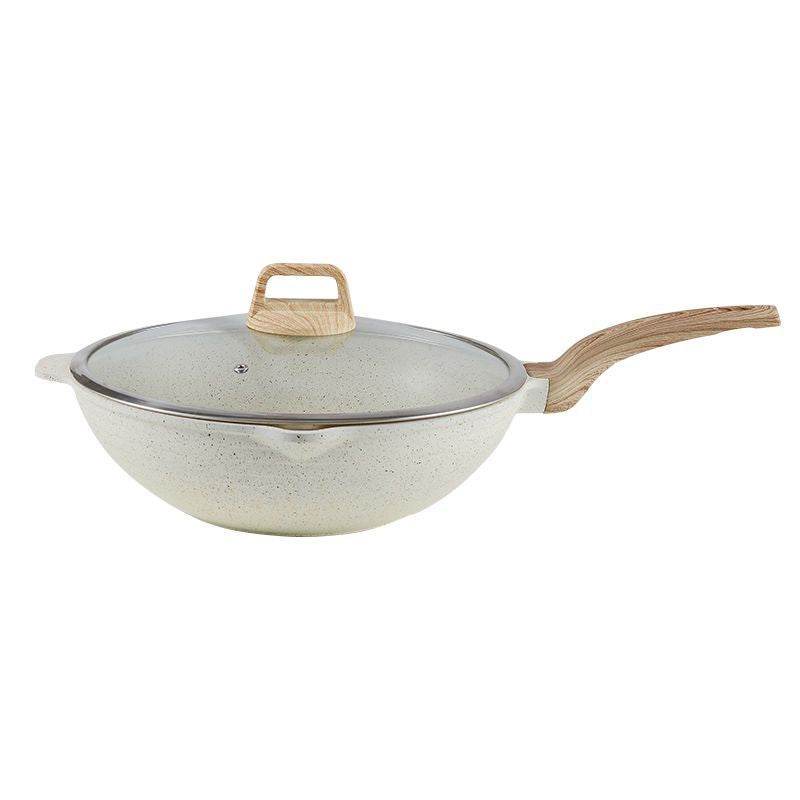 Non-stick Pan Medical Stone Wok Household - Mubimart