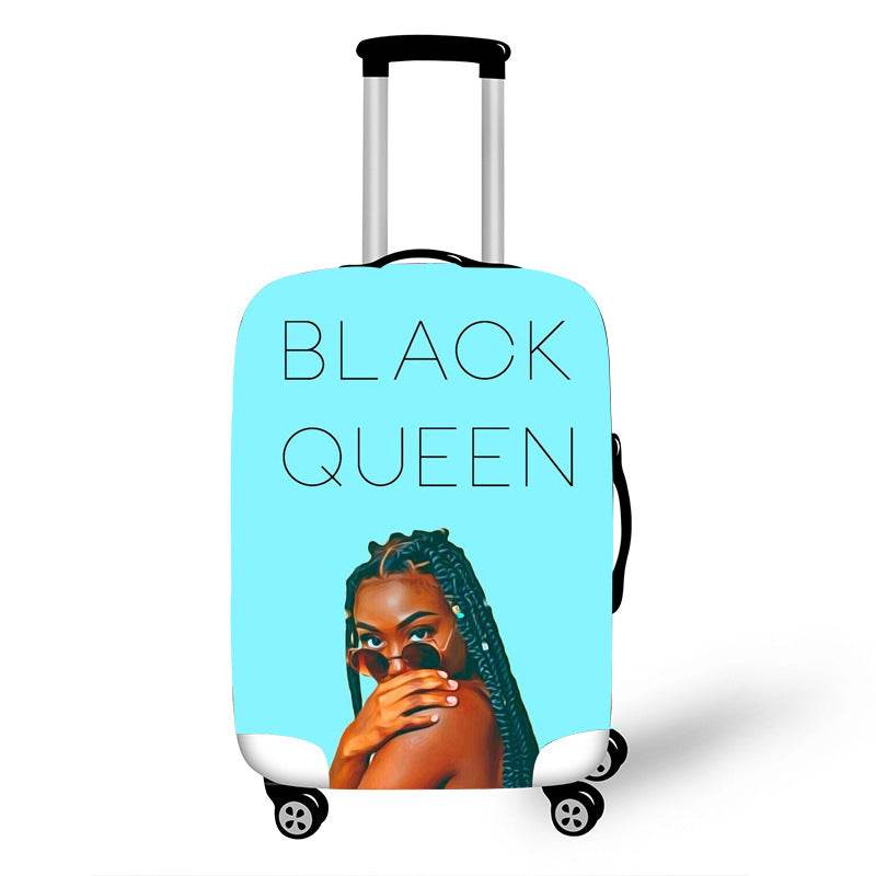 Nopersonality African Art Girl Travel Accessories Luggage Cover Suitcase Protection Baggage Dust Cover Stretch Fabrics 18-30inch - Mubimart