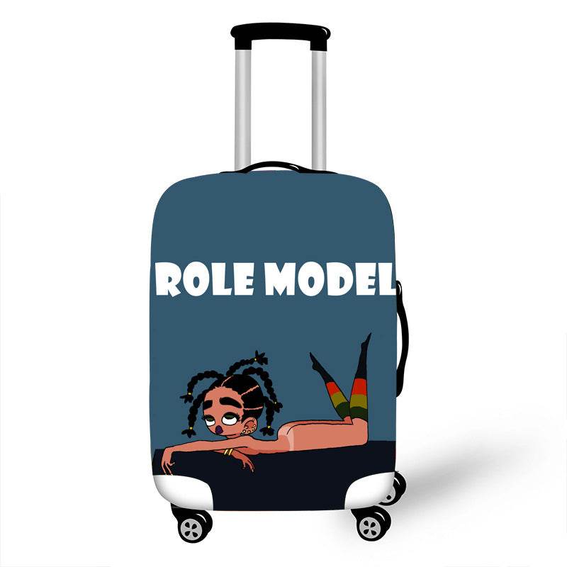 Nopersonality African Art Girl Travel Accessories Luggage Cover Suitcase Protection Baggage Dust Cover Stretch Fabrics 18-30inch - Mubimart