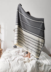 Nordic Cotton Wool Blanket Napping Blanket Cover Blanket - Mubimart -  