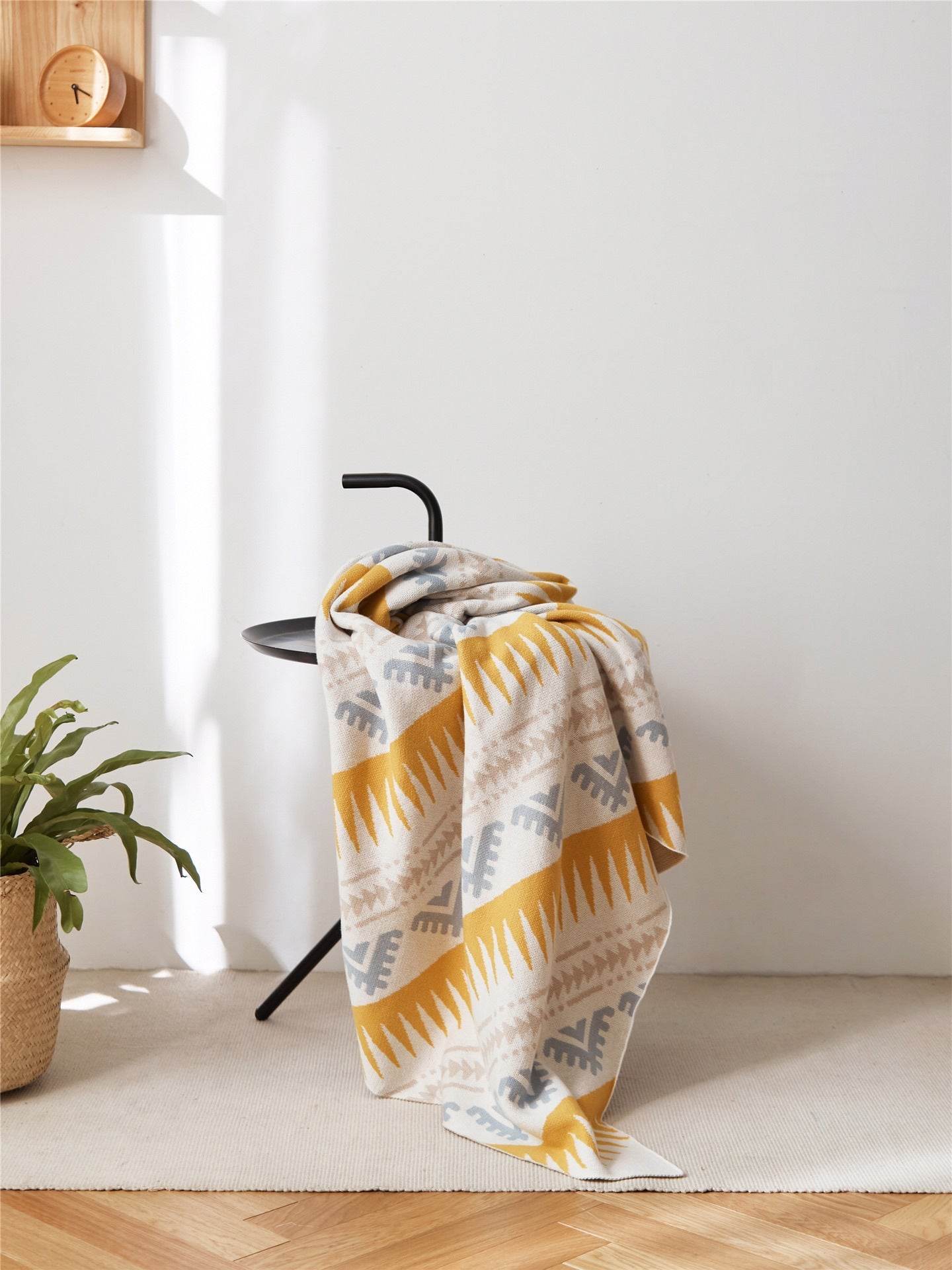 Nordic Cotton Wool Blanket Napping Blanket Cover Blanket - Mubimart