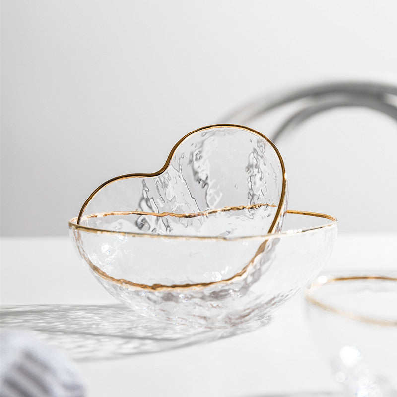 Nordic Creative Love Phnom Penh Glass Bowl Heart-shaped Cup Dessert Bowl - Mubimart -  