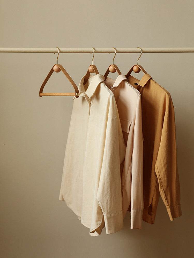 Nordic Creative Solid Wood Household Seamless Hanger - Mubimart