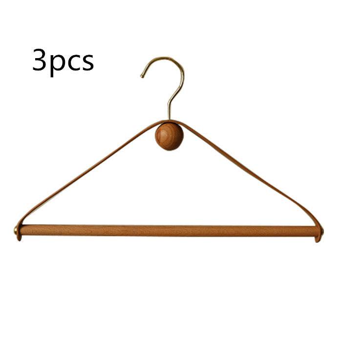 Nordic Creative Solid Wood Household Seamless Hanger - Mubimart