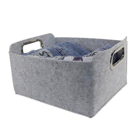 Nordic Felt Storage Basket Sundries Storage Basket Toy Basket Portable Laundry Storage Box - Mubimart