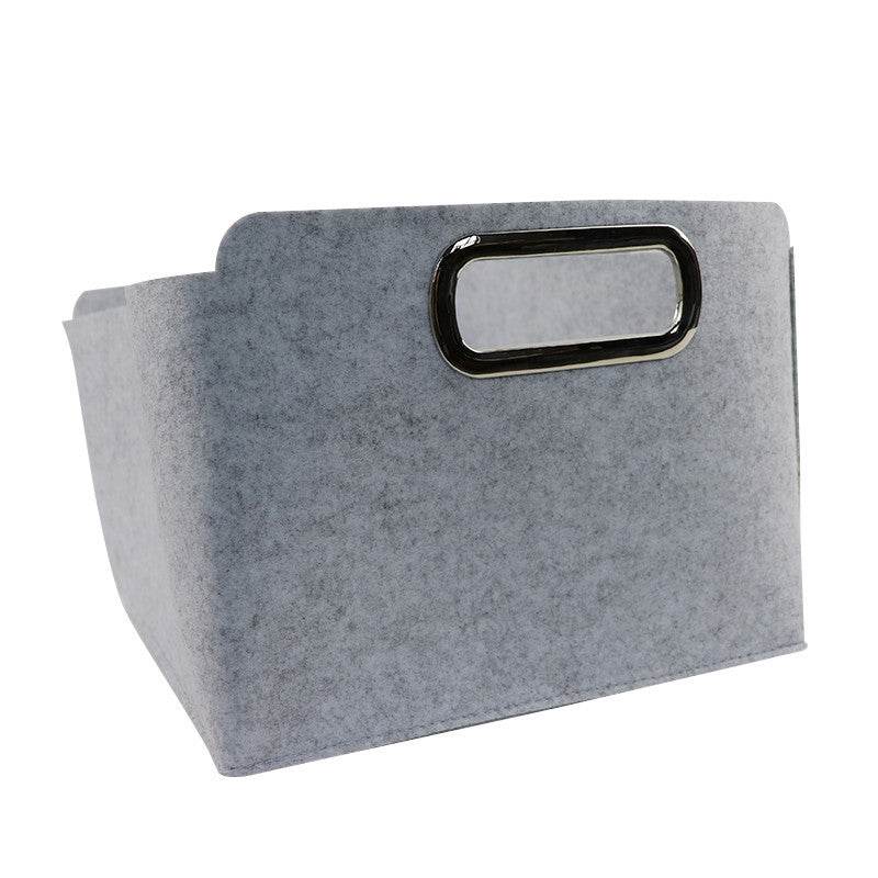 Nordic Felt Storage Basket Sundries Storage Basket Toy Basket Portable Laundry Storage Box - Mubimart