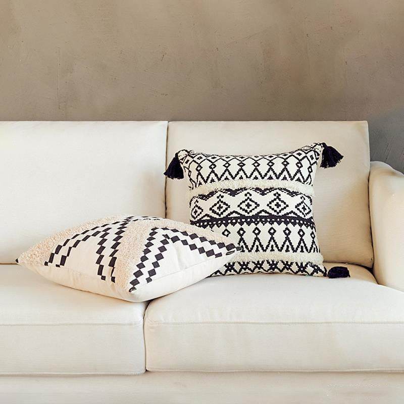 Nordic New Moroccan Sofa Pillow Waist Pillow Tufted Ins Pillow Bed Pillow - Mubimart