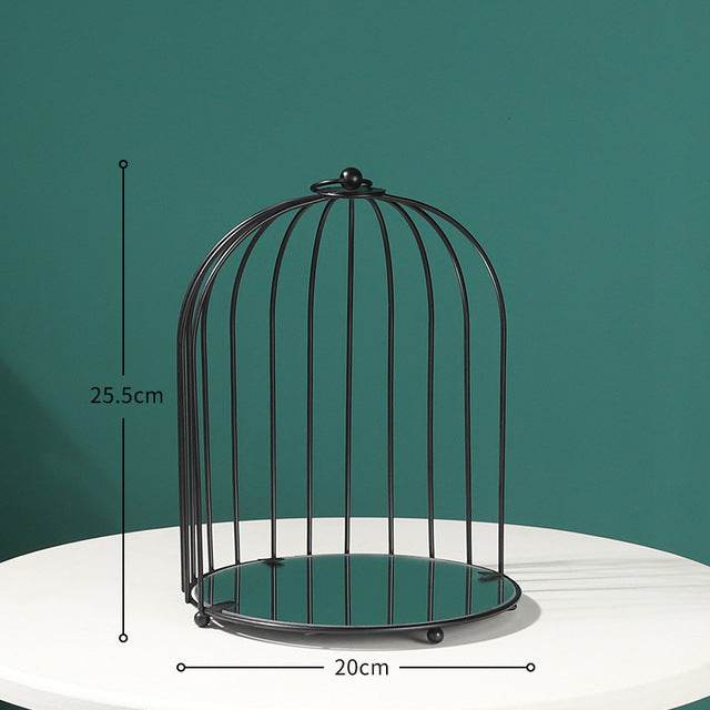 Nordic Simple Wrought Iron Golden Bird Cage Multi-Layer Rack - Mubimart