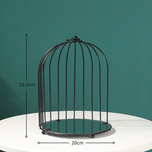 Nordic Simple Wrought Iron Golden Bird Cage Multi-Layer Rack - Mubimart