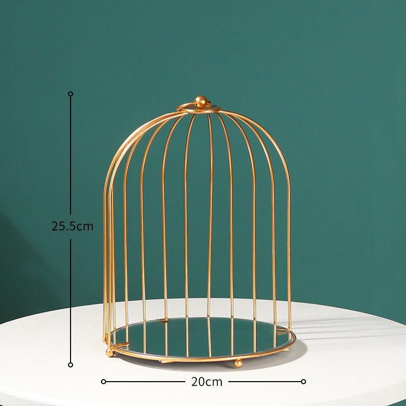 Nordic Simple Wrought Iron Golden Bird Cage Multi-Layer Rack - Mubimart -  