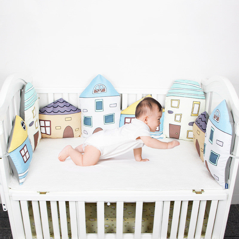 Nordic Style Crib Surround House Mountain  Baby Decoration - Mubimart - Crib 