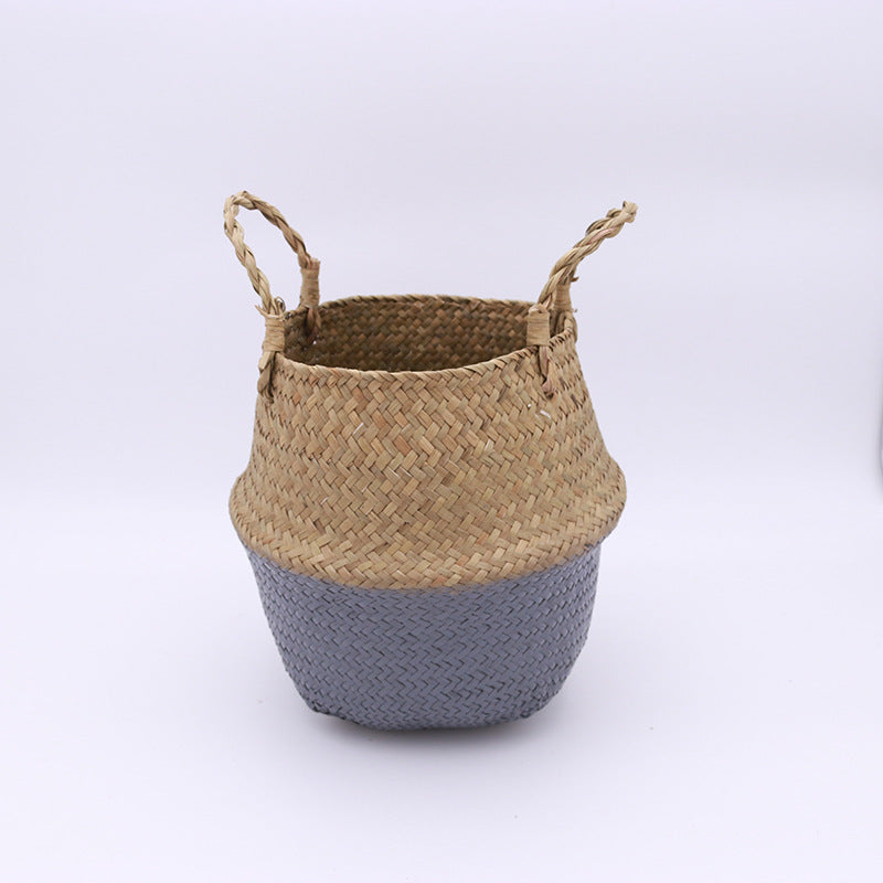 Nordic Style Hand-woven Seagrass Basket - Mubimart -  