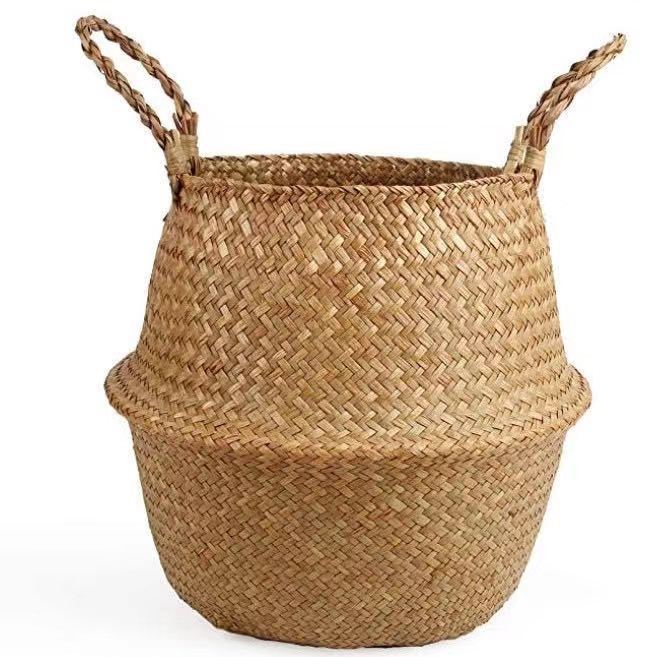 Nordic Style Hand-woven Seagrass Basket - Mubimart - Seagrass Basket 