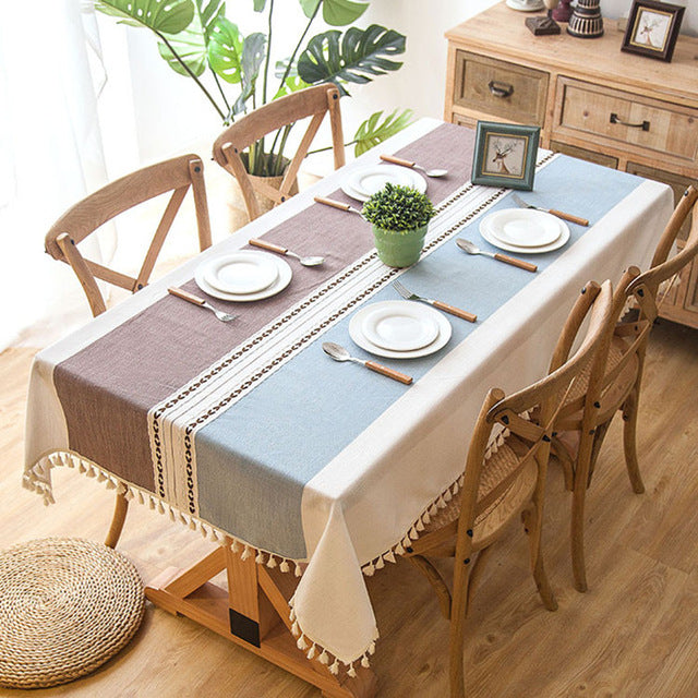 Nordic Waterproof Jacquard Tablecloth - Mubimart -  