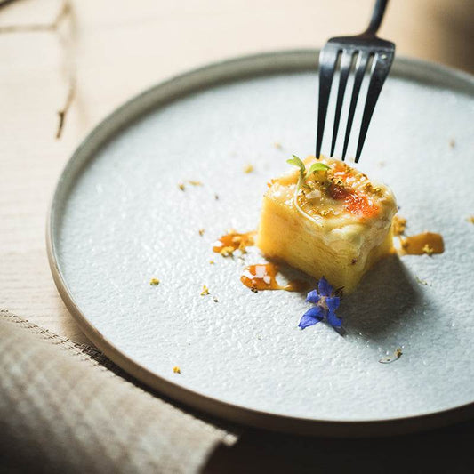 Nordic White Steak Western Ceramic Tableware Plate - Mubimart