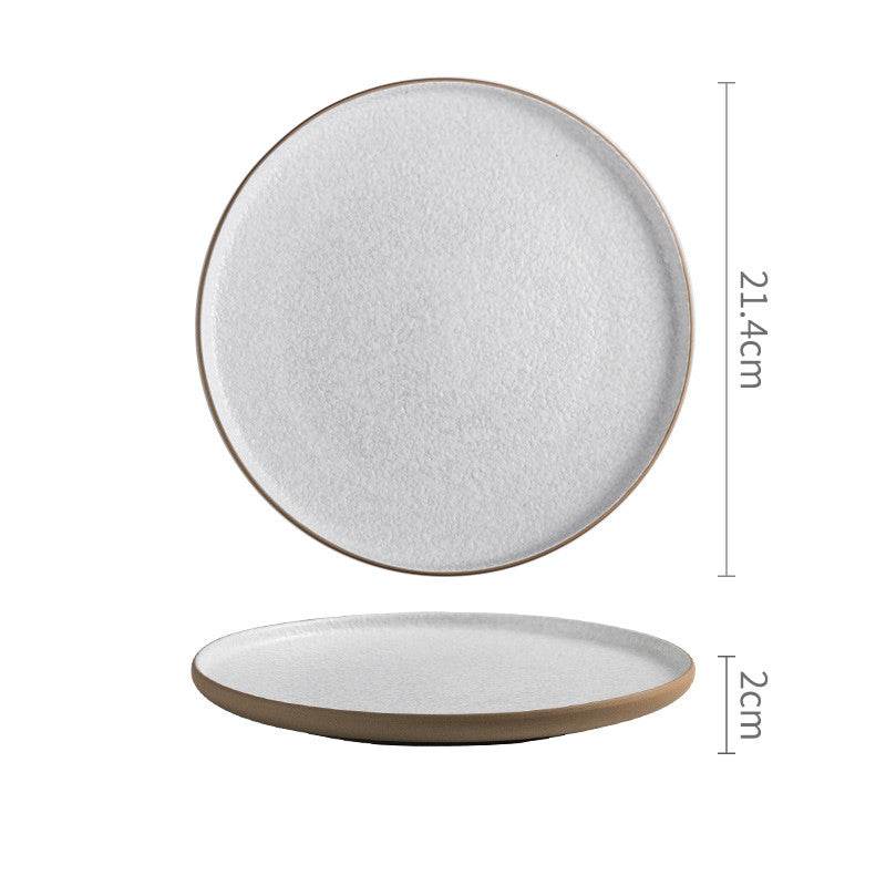 Nordic White Steak Western Ceramic Tableware Plate - Mubimart