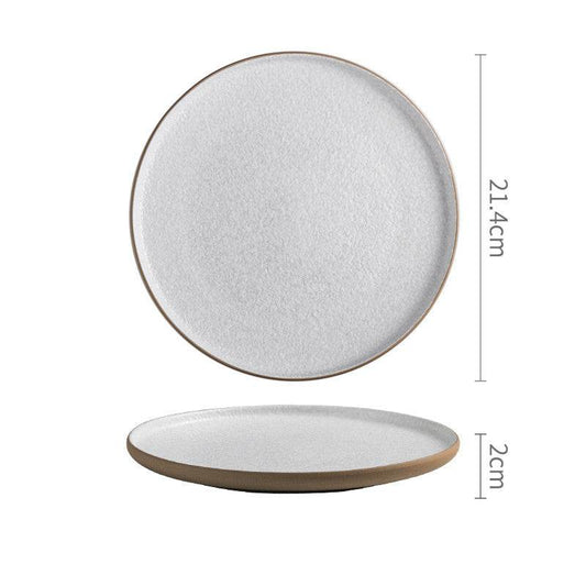 Nordic White Steak Western Ceramic Tableware Plate - Mubimart