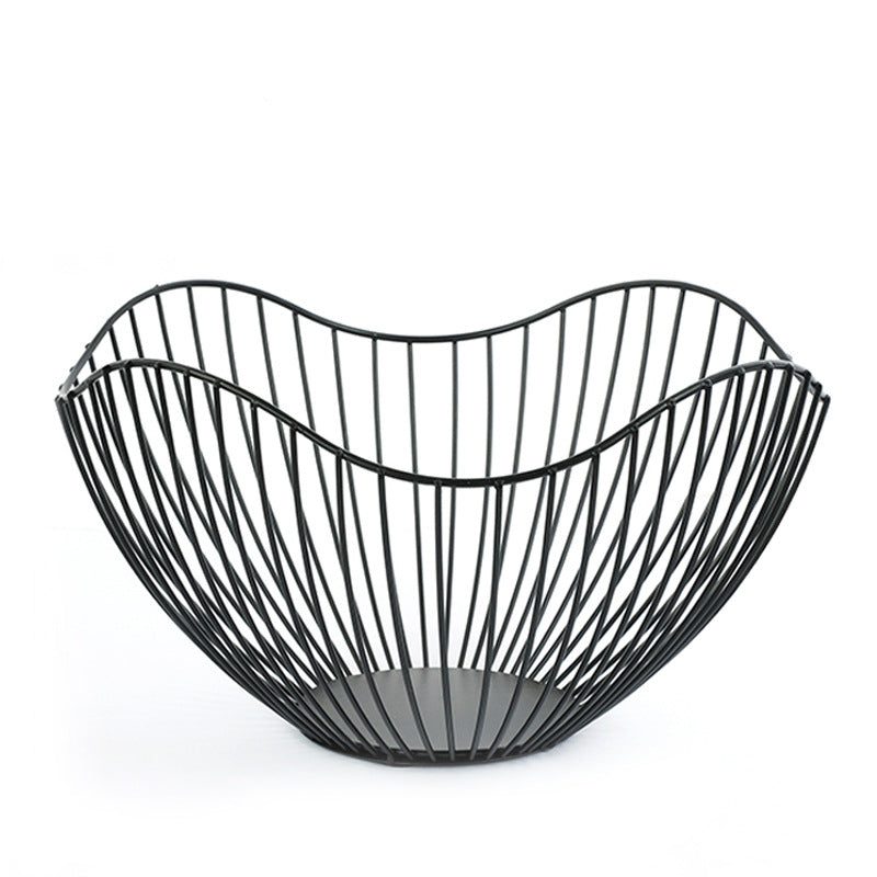 Nordic Wrought Iron Fruit Basket Simple Household Fruit Storage Basket - Mubimart -  