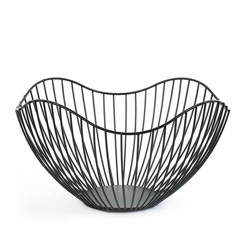 Nordic Wrought Iron Fruit Basket Simple Household Fruit Storage Basket - Mubimart