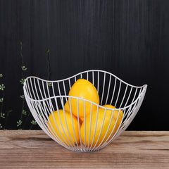 Nordic Wrought Iron Fruit Basket Simple Household Fruit Storage Basket - Mubimart - Alarm Device 