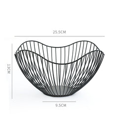 Nordic Wrought Iron Fruit Basket Simple Household Fruit Storage Basket - Mubimart -  