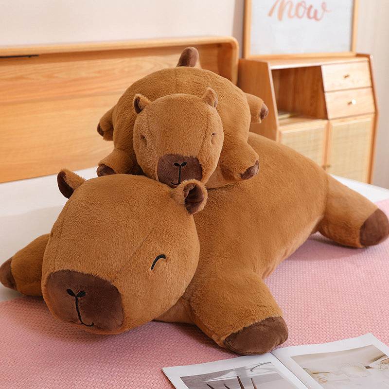 Plush Capybara Floor Mat Bed With Leg-supporting Large Capybara Capybara Pillow - Mubimart