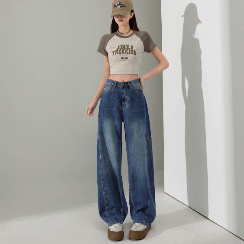 Wide Leg Jeans Loose Fashion Women - Mubimart