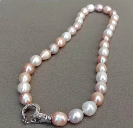 Natural Freshwater Thread Pearl Irregular Shaped Necklace - Mubimart