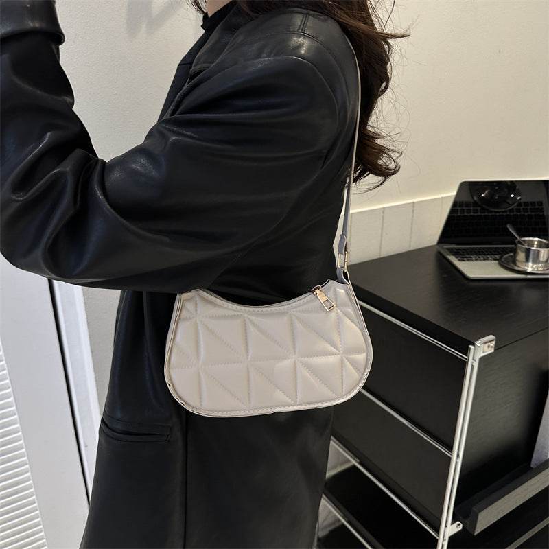 Retro Casual Portable Shoulder Bag Fashion Underarm Bag Women - Mubimart