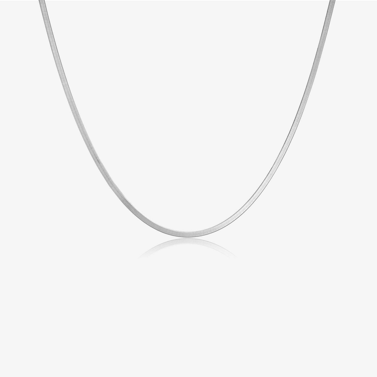 S925 Sterling Silver Necklace For Women Without Pendants Choker Single Chain Box Chain - Mubimart