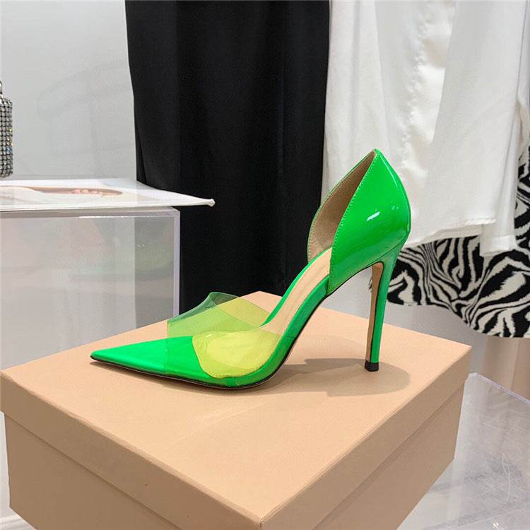 Pointed Peep Toe Sexy Fashion Stiletto Heel High Heels - Mubimart