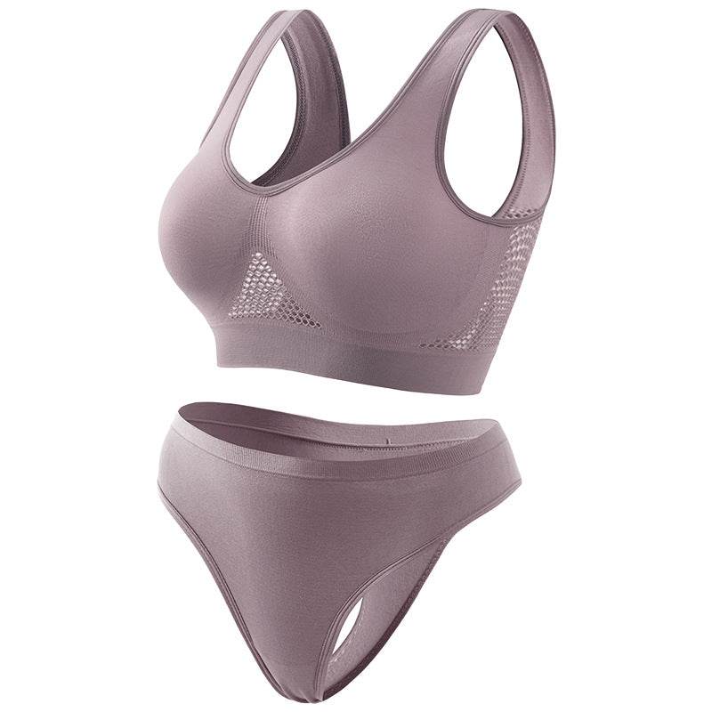 Women's Push-up Yoga Exercise Bra Set - Mubimart