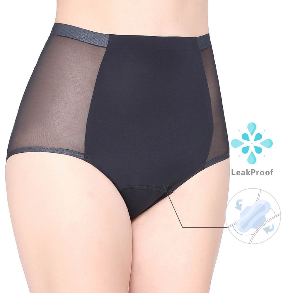 Four-layer Leak-proof Absorbent High Waist Mesh Physiological Underwear - Mubimart