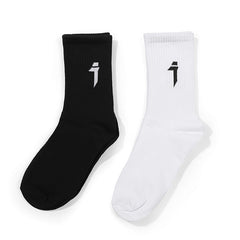 Couple Tide Hosiery Machine Neng Feng Athletic Socks Hip Hop Pure Cotton Knitted Tube Socks - Mubimart - Athletic socks 