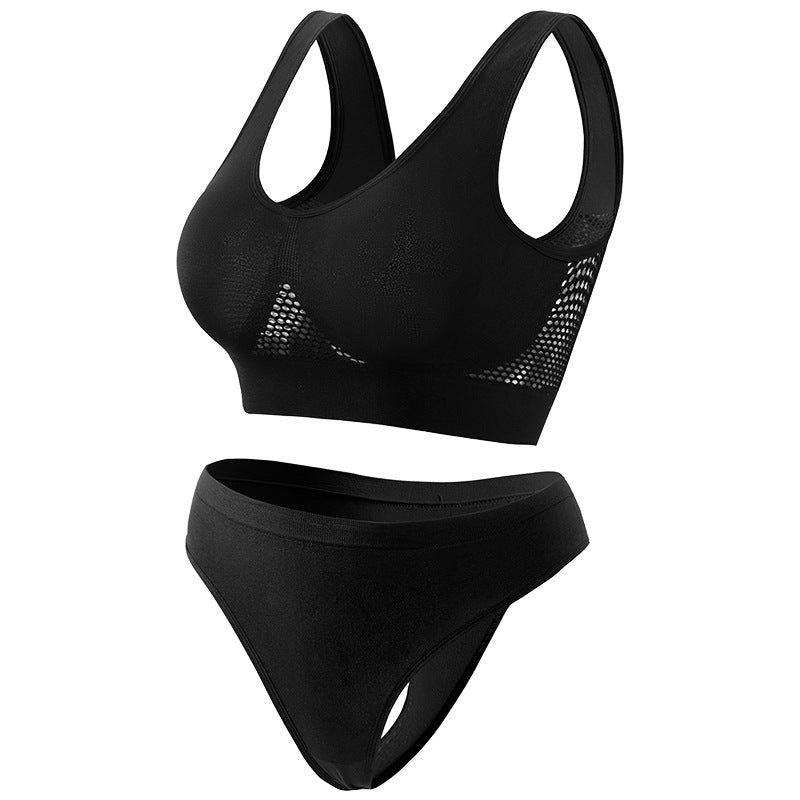 Women's Push-up Yoga Exercise Bra Set - Mubimart -  