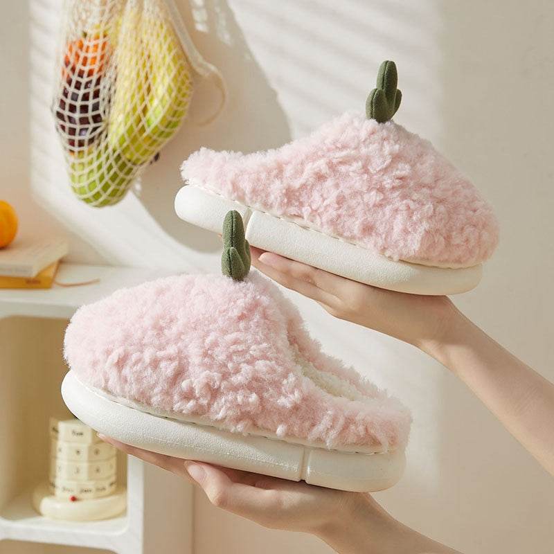 Cute Simple Cactus Girls' Slipper - Mubimart