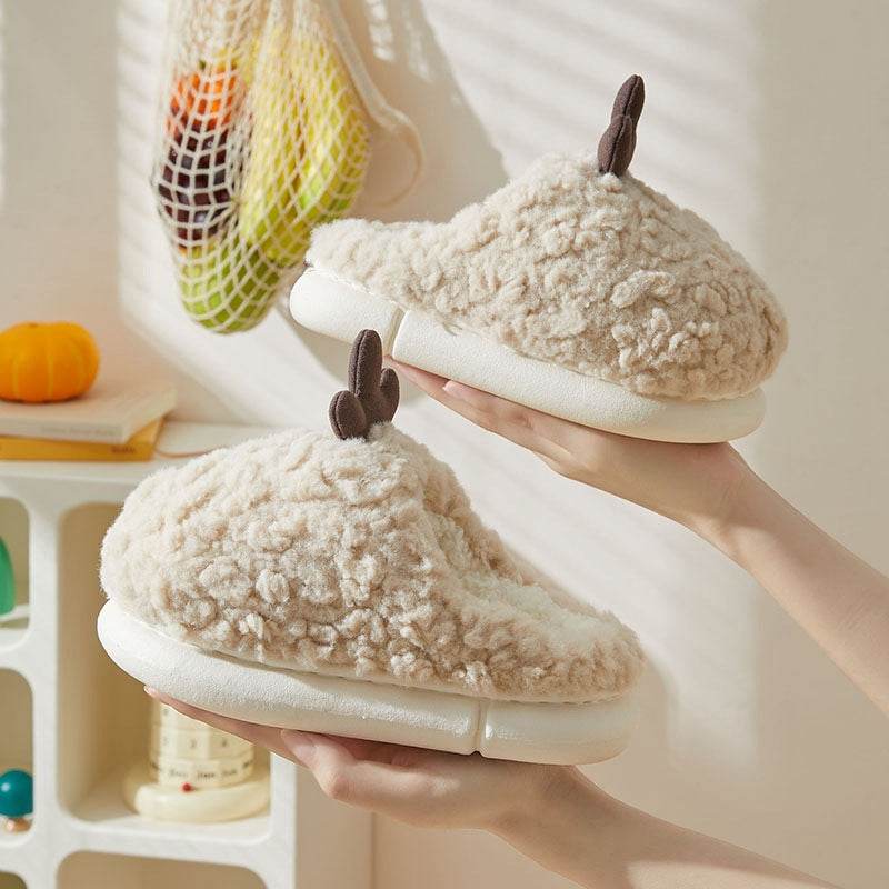 Cute Simple Cactus Girls' Slipper - Mubimart