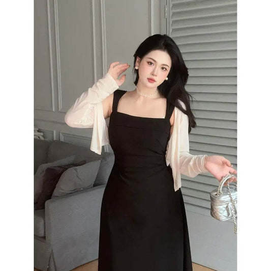 Plus Size High-grade French Strap Dress Women - Mubimart
