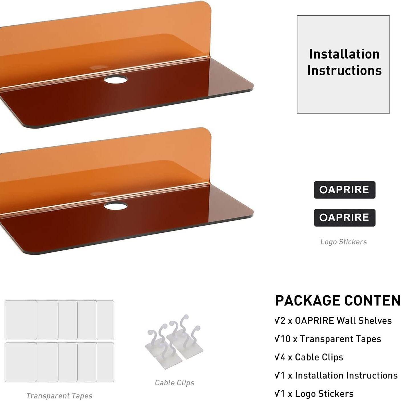 Color Floating Shelf Wall-mounted Rack Punch-free Wall Mounted Storage Rack - Mubimart