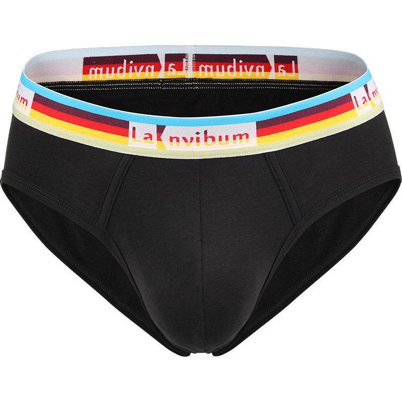 Rainbow Rubber Band Cotton Briefs - Mubimart