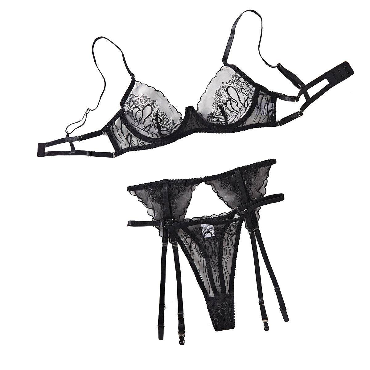 Embroidery Stitching Shapewear Suit Women - Mubimart