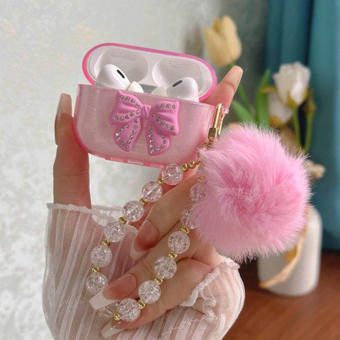 Diamond Bow For AirPods 23 Generation Bluetooth Headset - Mubimart