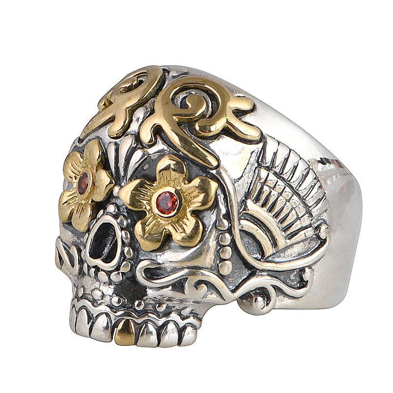 S925 Silver Ring Vintage Craft Open Ring For Men - Mubimart