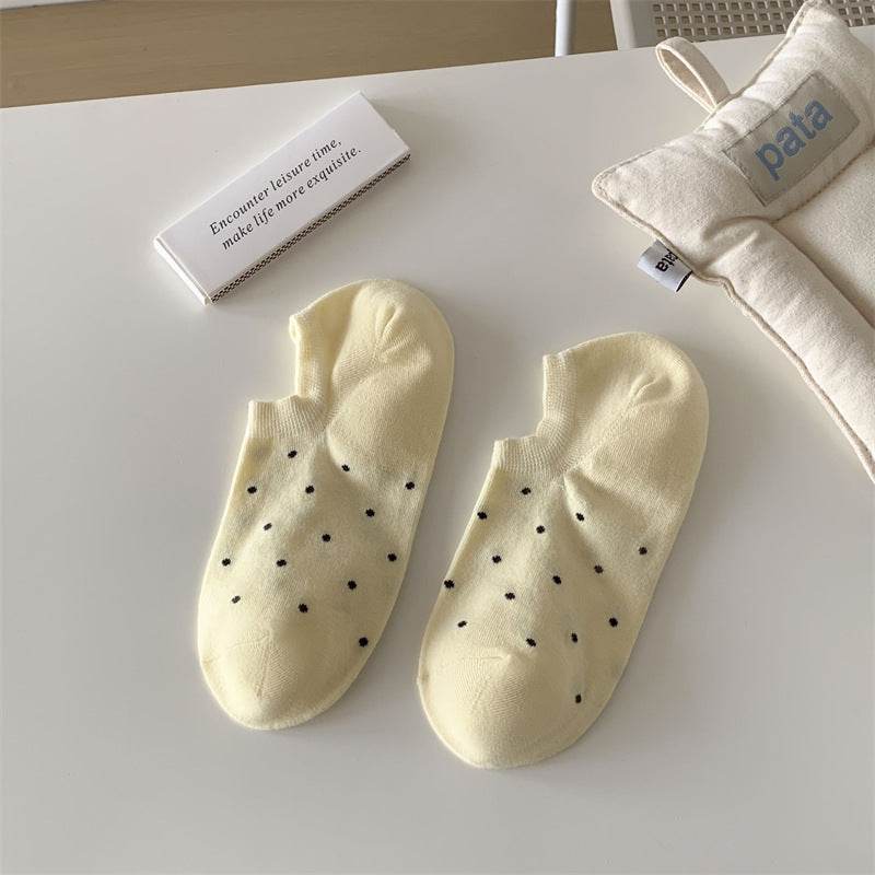 Dot Women's Low-cut Liners Socks Invisible - Mubimart