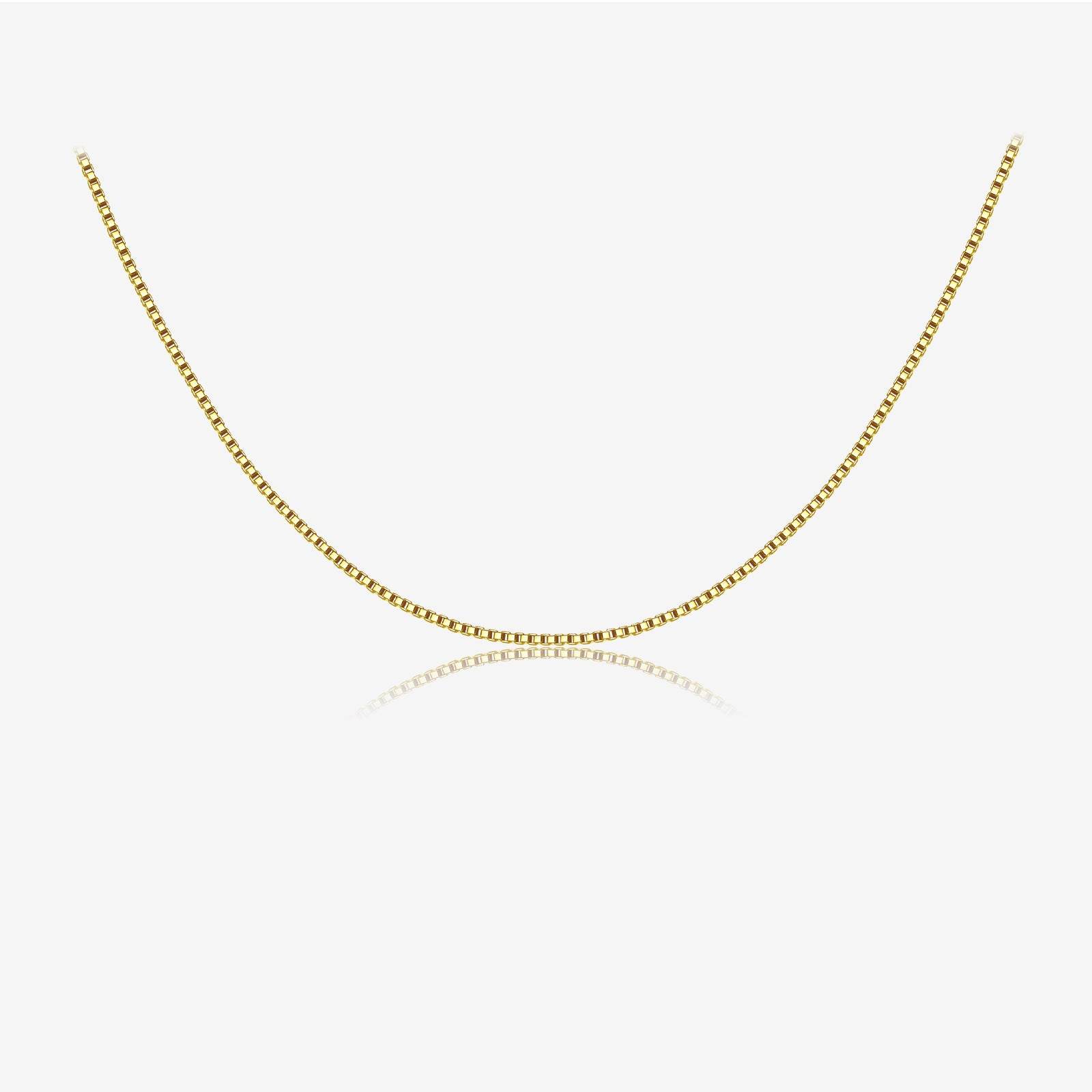 S925 Sterling Silver Necklace For Women Without Pendants Choker Single Chain Box Chain - Mubimart